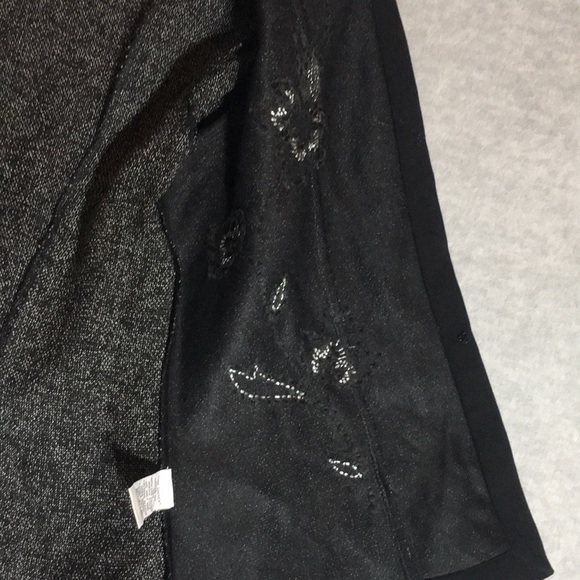 STUDIO EASE Embroidered Floral Spring Jacket Classic Design Open Front - Picture 13 of 16